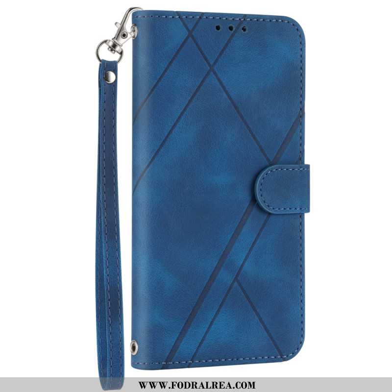 Läderfodral Samsung Galaxy S25 5g Edge Telefonfodral Tryckt Linjerem