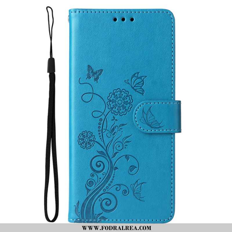 Läderfodral Samsung Galaxy S25 5g Telefonfodral Små Blommor