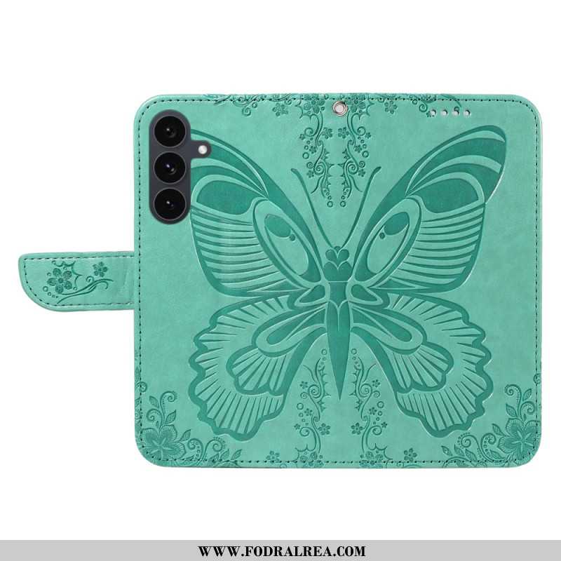 Läderfodral Samsung Galaxy S25 Fe Telefonfodral Grafisk Fjäril