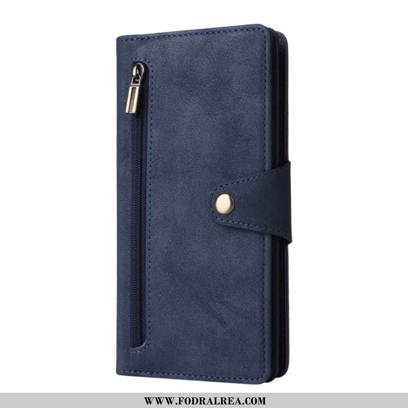 Läderfodral Samsung Galaxy S25 Fe Telefonfodral Plånbok Med Dragkedja