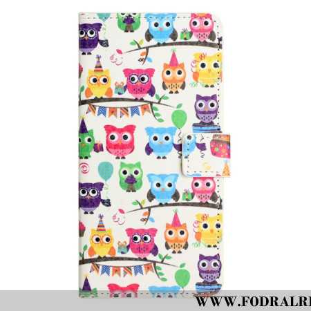 Läderfodral Samsung Galaxy S25 Fe Telefonfodral Ugglornas Stam