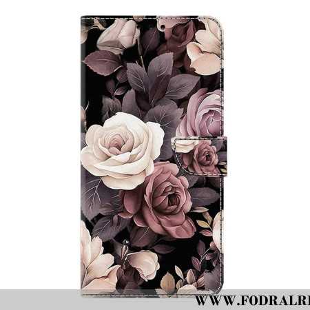 Läderfodral Samsung Galaxy S25 Plus 5g Telefonfodral Rosor