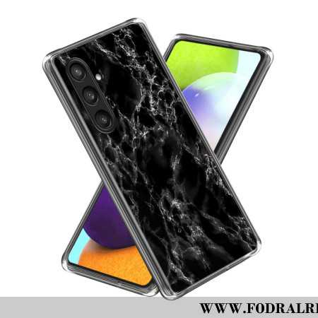 Läderfodral Samsung Galaxy S25 Plus 5g Telefonfodral Svart Marmor