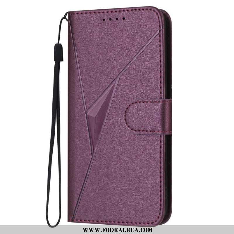 Läderfodral Samsung Galaxy S25 Ultra 5g Telefonfodral Triangulärt Mönster