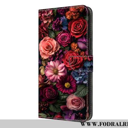 Läderfodral Samsung Galaxy S26 Plus Telefonfodral Blommönster