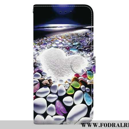 Läderfodral Samsung Galaxy S26 Telefonfodral Vitt Hjärta