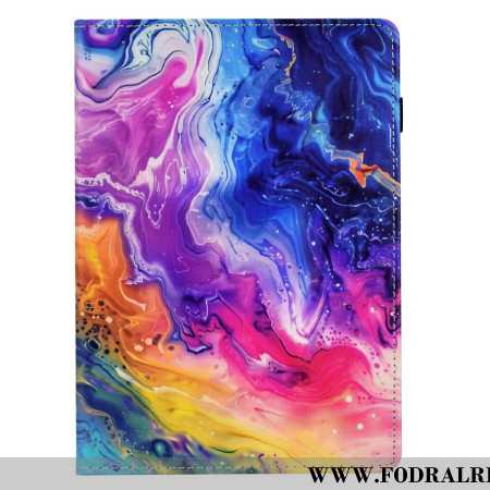 Läderfodral Samsung Galaxy Tab S11 Telefonfodral Färgad Marmor