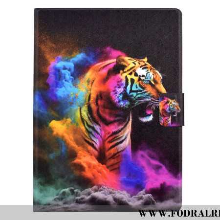 Läderfodral Samsung Galaxy Tab S11 Telefonfodral Färgglad Tiger