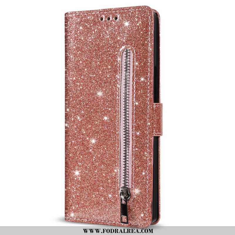 Läderfodral Samsung Galaxy Z Fold 7 Telefonfodral Glitter