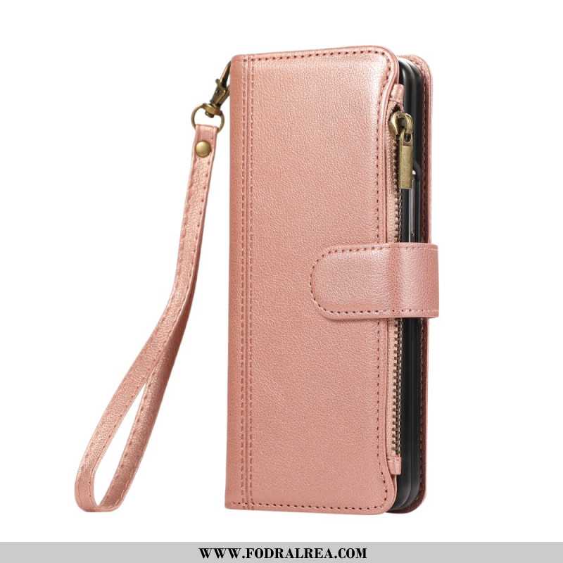 Läderfodral Samsung Galaxy Z Fold 7 Telefonfodral Plånbok Med Rem