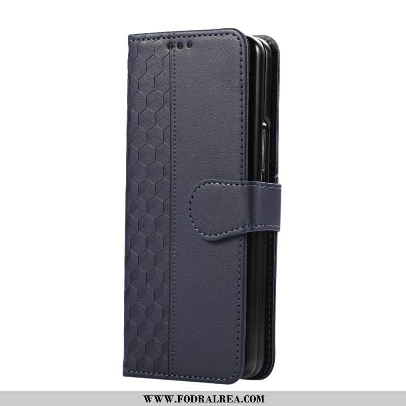 Läderfodral Samsung Galaxy Z Fold 7 Telefonfodral Präglat Mönster Med Rem