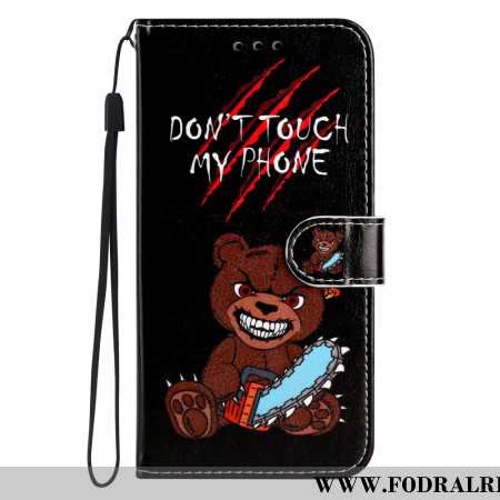 Läderfodral Sony Xperia 1 Vii Telefonfodral Rör Inte Min Telefonbjörn