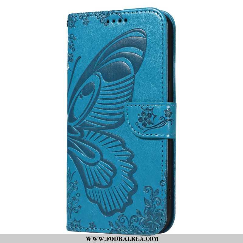 Läderfodral Xiaomi 15 Pro Telefonfodral Fjärilsdesign