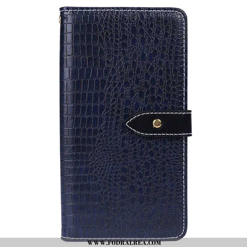 Läderfodral Xiaomi 15 Pro Telefonfodral Idewei Krokodilmodell