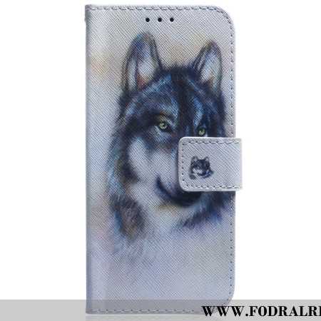 Läderfodral Xiaomi 15 Ultra Telefonfodral Akvarell Varg