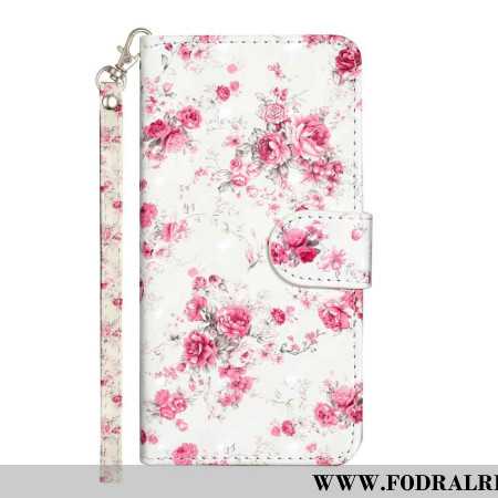 Läderfodral Xiaomi 15t Pro Telefonfodral Rosor Med Nyckelband