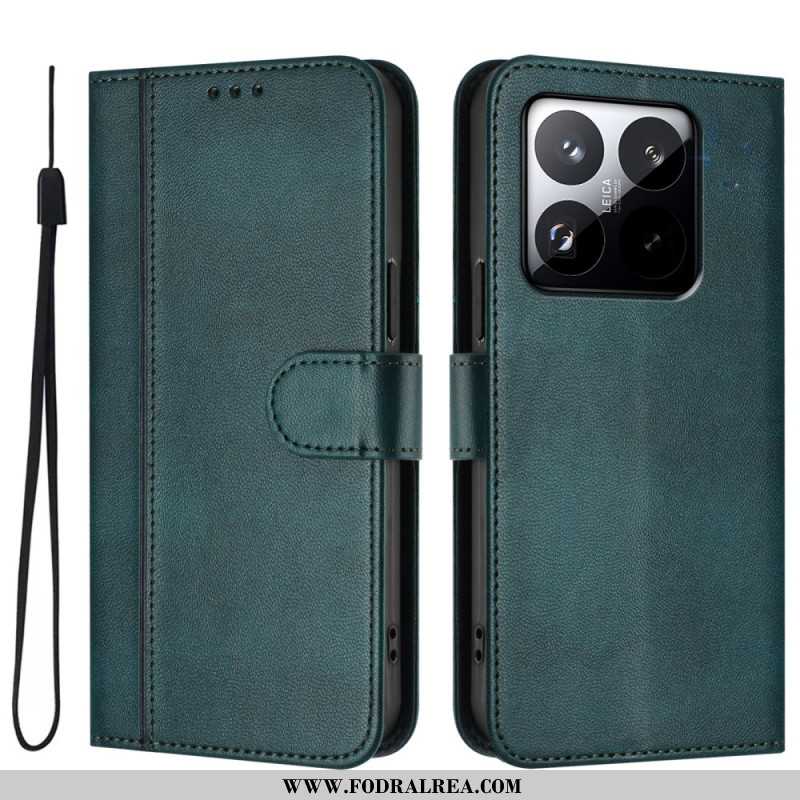 Läderfodral Xiaomi 15t Telefonfodral Vintage-plånbok