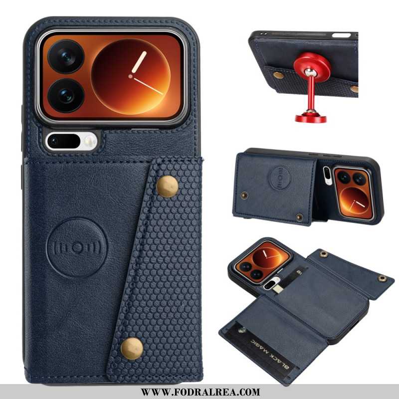 Läderfodral Xiaomi 17 Pro Telefonfodral Korthållare Och Stativ