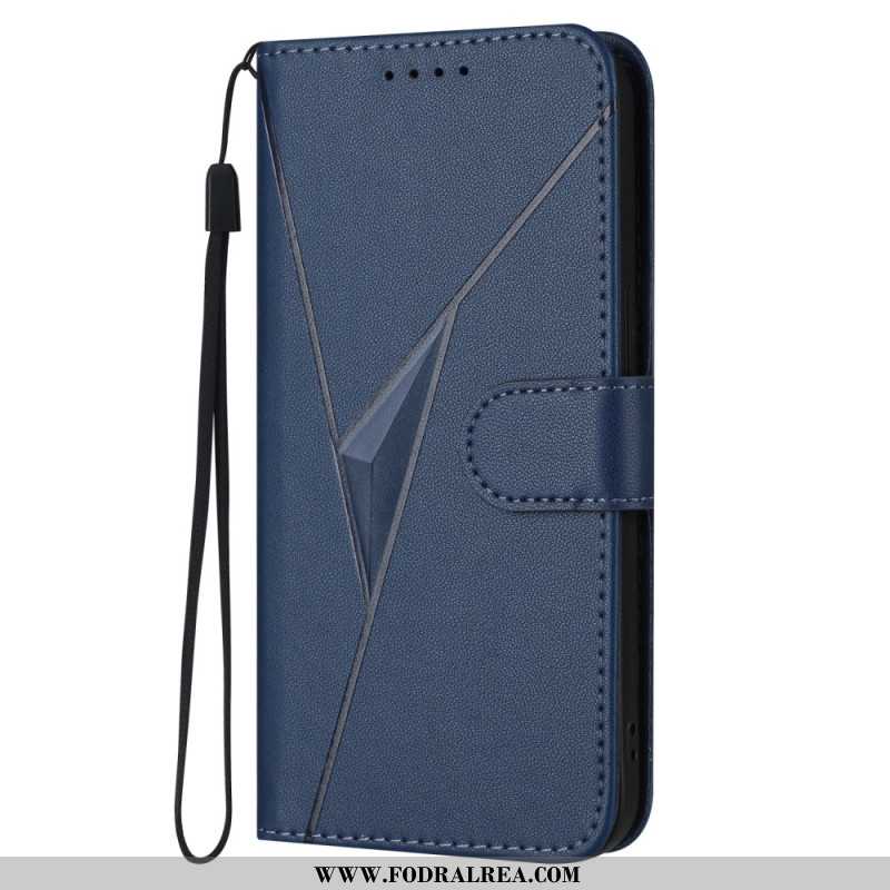 Läderfodral Xiaomi 17 Pro Telefonfodral Triangelmönster