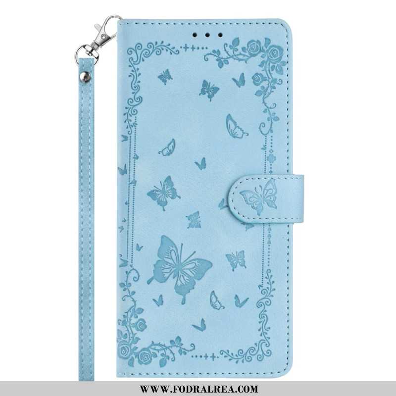 Läderfodral Xiaomi 17 Telefonfodral Blomsterträdgård