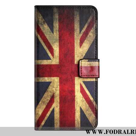 Läderfodral Xiaomi Redmi Note 14 4g Telefonfodral Brittisk Vintageflagga