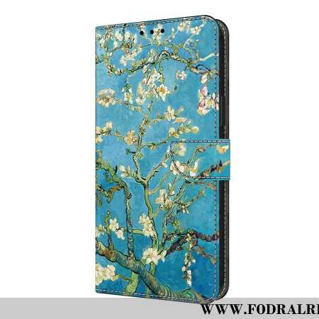 Läderfodral Xiaomi Redmi Note 14 Pro 4g Telefonfodral Vita Grenar