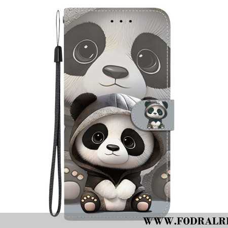 Läderfodral Xiaomi Redmi Note 15 5g Telefonfodral Pandamönster