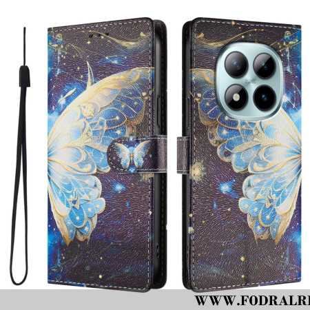 Läderfodral Xiaomi Redmi Note 15 Pro Plus 5g Telefonfodral Stor Fjäril