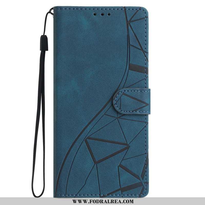 Läderfodral Xiaomi Redmi Note 15 Pro Plus 5g Telefonfodral Triangelmönster