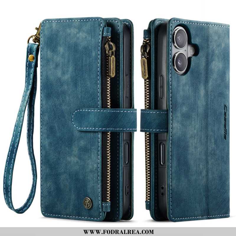 Läderfodral iPhone 17 Telefonfodral Plånbok Med 10 Kortfack