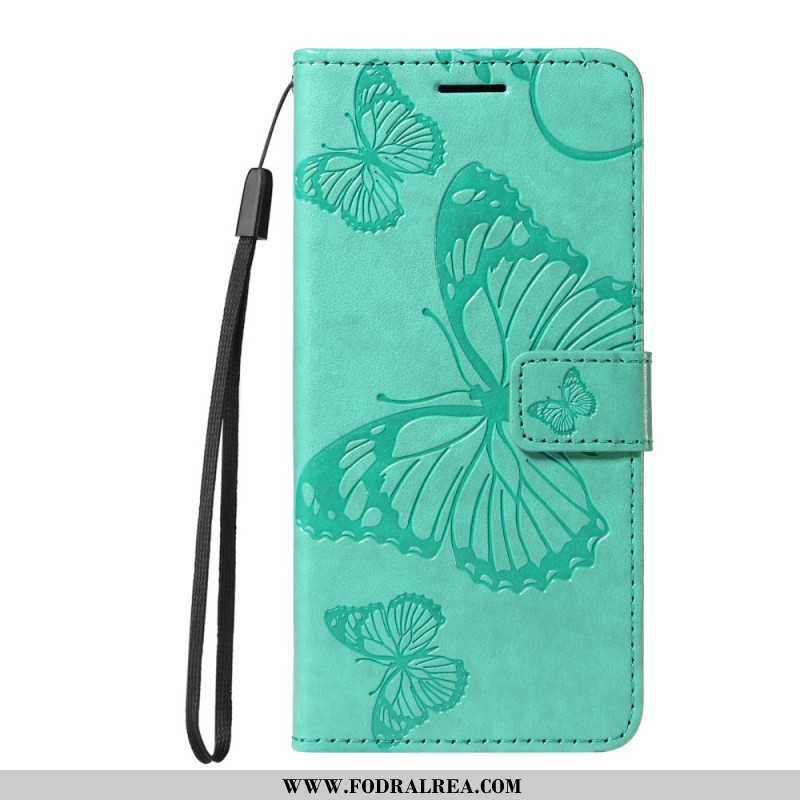 Läderskal Fodral Oppo Find X8 Pro Jättefjärilar