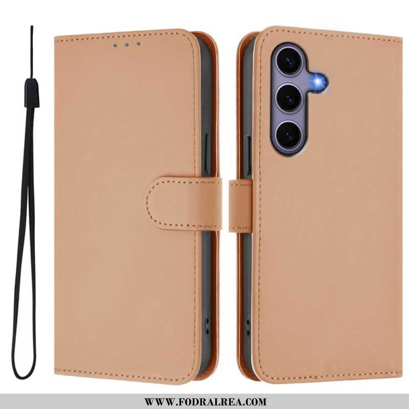 Läderskal Fodral Samsung Galaxy S25 5g Snodd I Konstläder