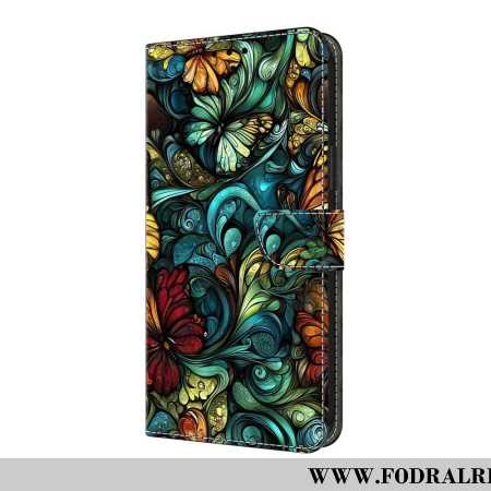 Läderskal Fodral Samsung Galaxy S25 Fe Blommor Och Växter