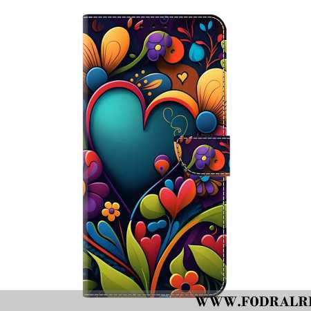 Läderskal Fodral Samsung Galaxy S25 Plus 5g Målat Hjärta