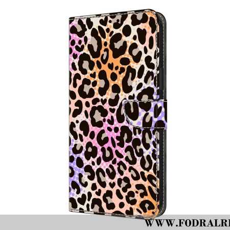 Läderskal Fodral Samsung Galaxy S26 Plus Prickigt Leopardmönster