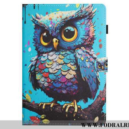 Läderskal Fodral Samsung Galaxy Tab S11 Uggla