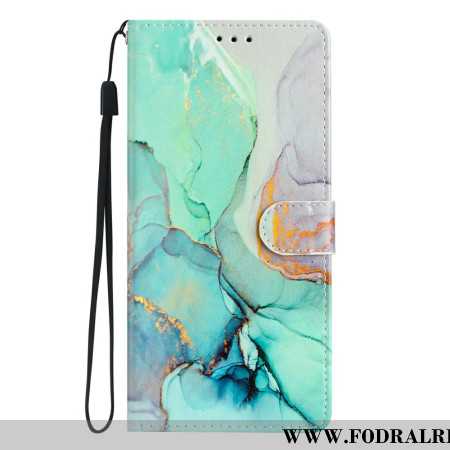 Läderskal Fodral Xiaomi 15t Grön Marmor