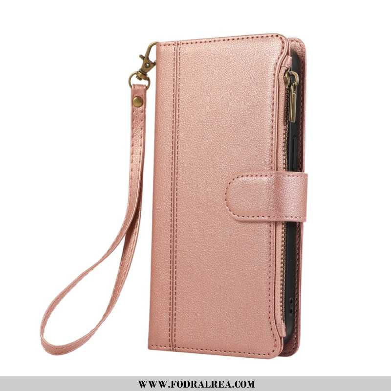 Läderskal Fodral Xiaomi 17 Plånbok Med Kant Och Snodd