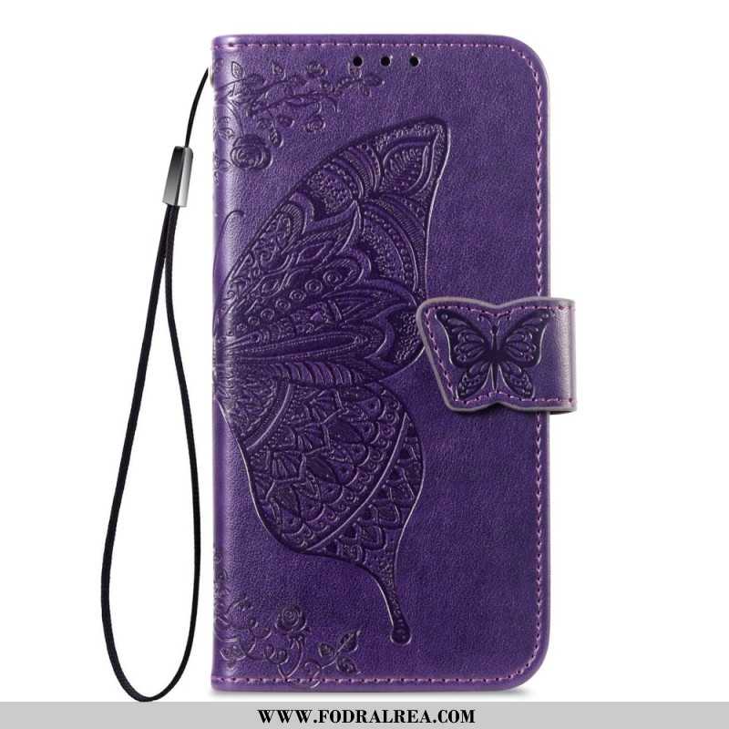 Läderskal Fodral Xiaomi 17 Pro Max Fjärilsdesign