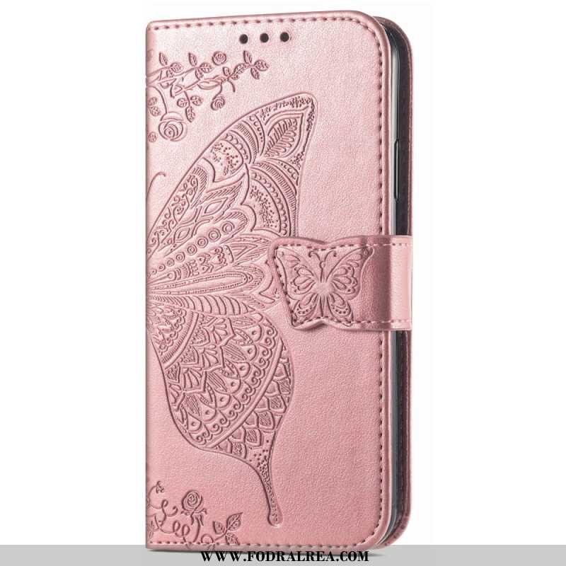 Läderskal Fodral Xiaomi Redmi Note 14 5g Barockfjäril