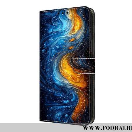 Läderskal Fodral Xiaomi Redmi Note 14 Pro 4g Flytande Mönster