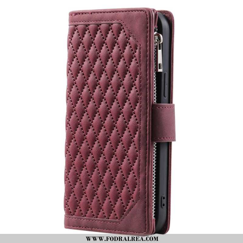 Läderskal Fodral Xiaomi Redmi Note 14 Pro 5g Quiltad Plånbok