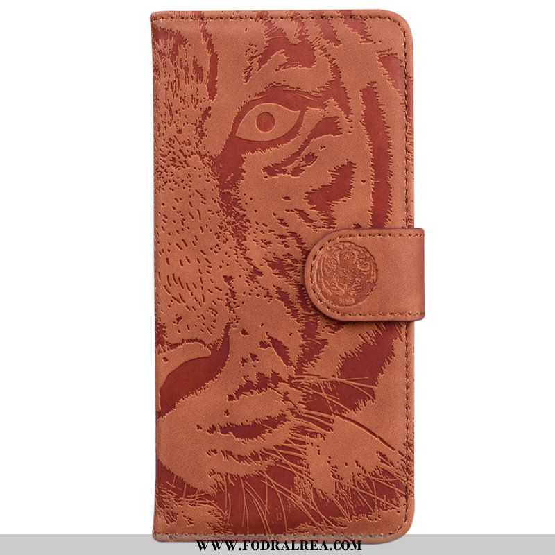 Läderskal Fodral Xiaomi Redmi Note 14 Pro 5g Tigertryck