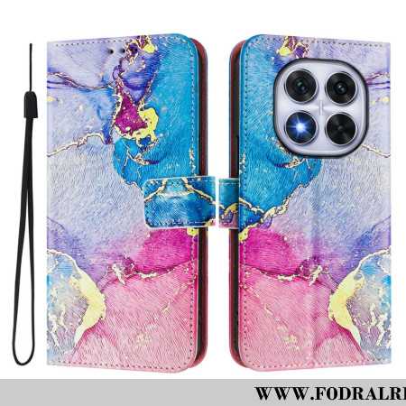 Läderskal Fodral Xiaomi Redmi Note 14 Pro Plus 5g Flerfärgat Marmormönster