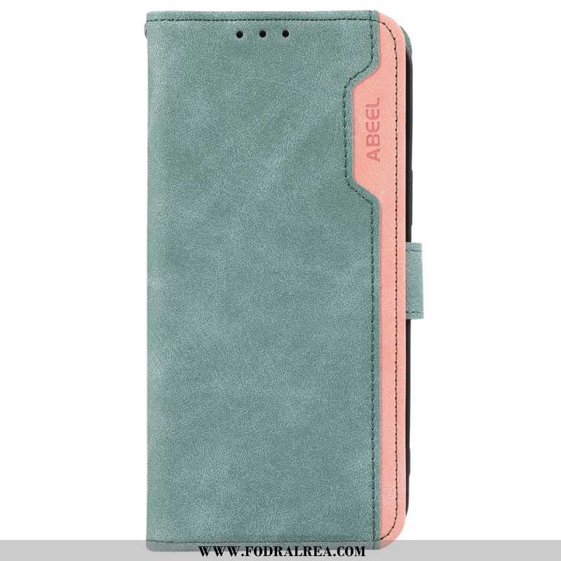 Läderskal Fodral Xiaomi Redmi Note 14s Abeel Tvåfärgad