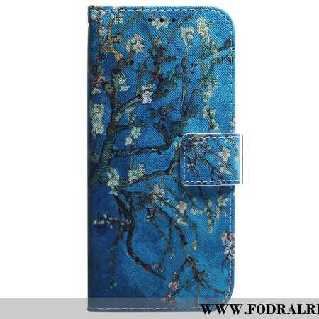 Läderskal Fodral Xiaomi Redmi Note 15 5g Aprikosblommor