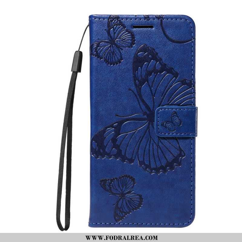 Läderskal Fodral Xiaomi Redmi Note 15 Pro 5g Jättefjärilar