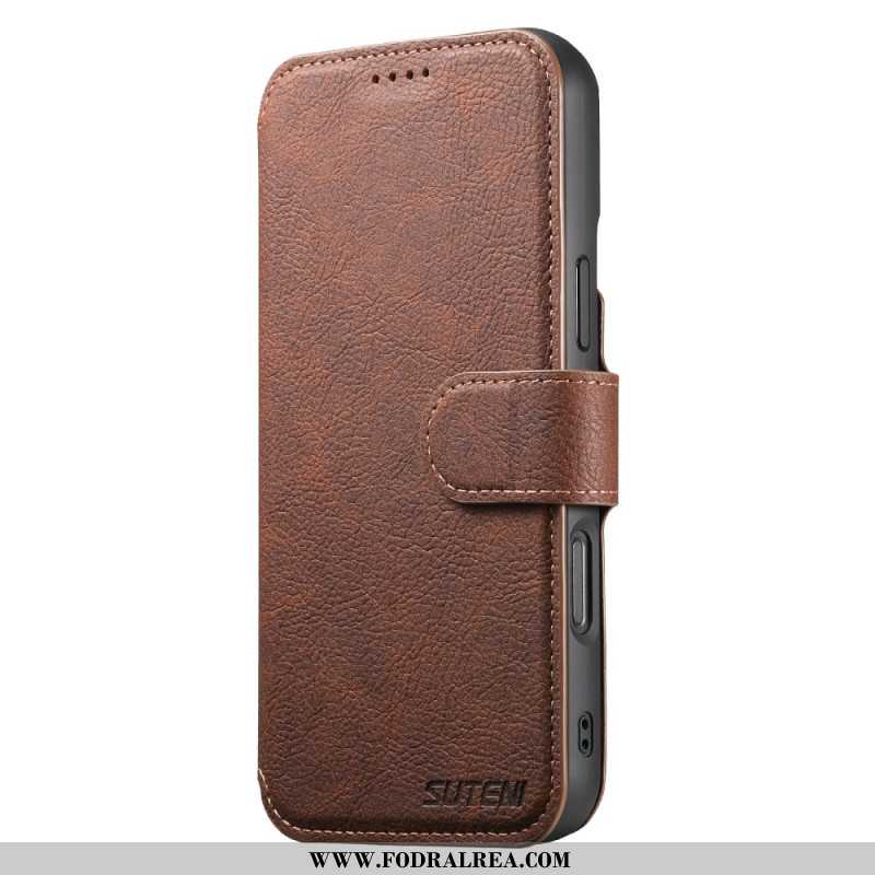 Läderskal Fodral iPhone 17 Avtagbart Magsafe-fodral Suteni