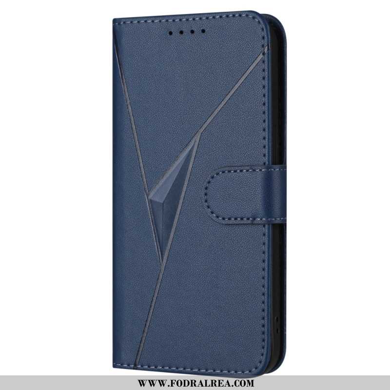 Läderskal Fodral iPhone 17 Pro Max Triangelmönster