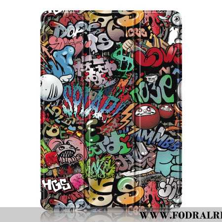 Samsung Galaxy Tab S10 Plus Transparent Baksida Med Graffitimönster